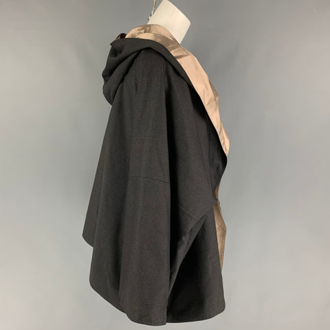 ZORAN Veste à capuche en laine anthracite taille unique