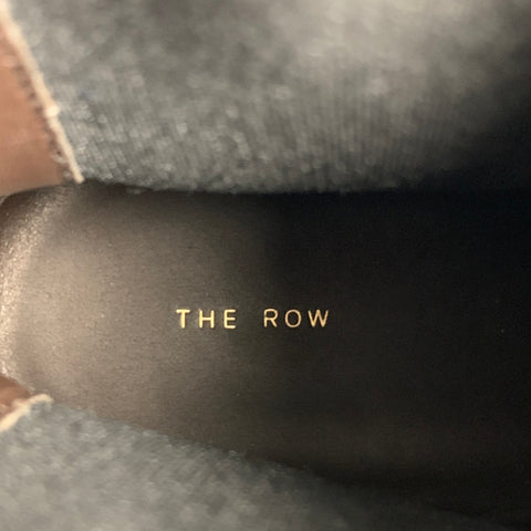 THE ROW Botas Chelsea de materiales mixtos de cuero negro talla 7.5