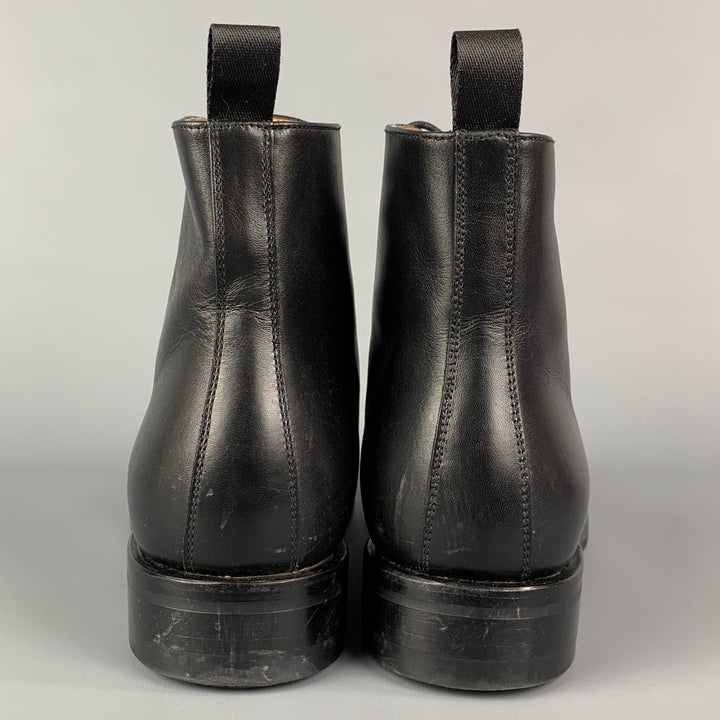O'KEEFFE Size 8.5 Black Leather Split Toe Ankle Boots