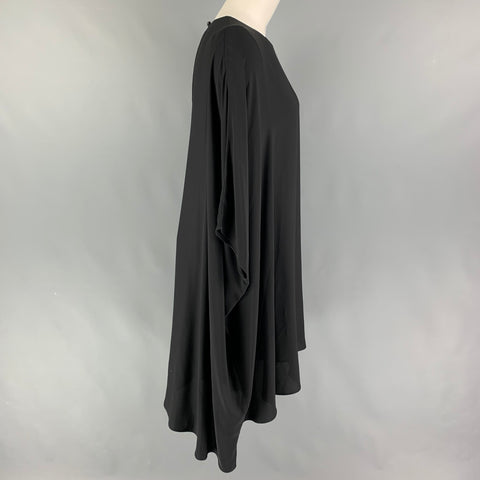 ST. JOHN Size M Black Silk Dress