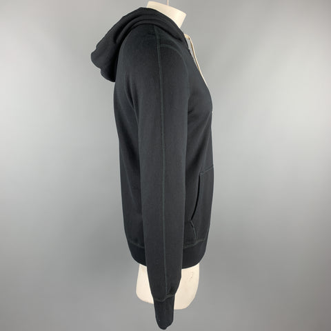 REIGNING CHAMP Size L Black Cotton Hooded Sweatshirt
