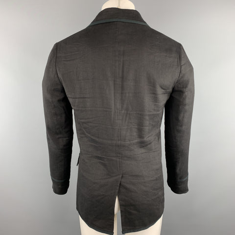 JOHN VARVATOS Taille 34 Veste à double boutonnage en mélange de viscose noire unie