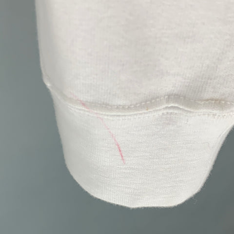 CHRISTIAN DADA Talla XS Camiseta de manga larga de algodón con bordado en oro blanco