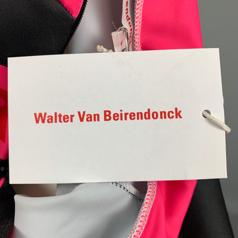 WALTER VAN BEIRENDONCK FW21 Size L Black Graphic Nylon Jersey Bike Top