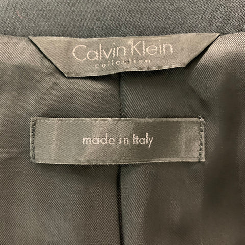 CALVIN KLEIN COLLECTION Taille 34 Smoking à revers en laine unie noire