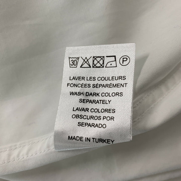 SANDRO PARIS Size M White Solid Cotton Pin Tuck Long Sleeve Shirt