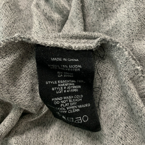 THEORY Size M Grey Heather Modal Blend Short Sleeve T-shirt