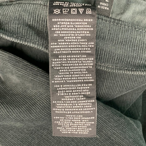 J BRAND Size 34 Green Corduroy Cotton Blend Flat Front Casual Pants