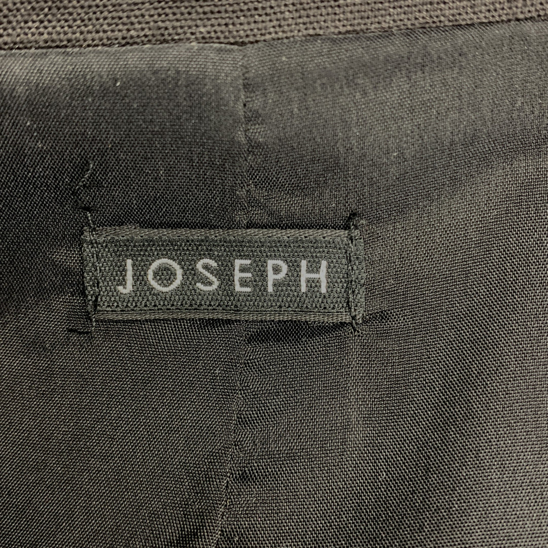 JOSEPH Size M Black Linen Blend Single Button Blazer