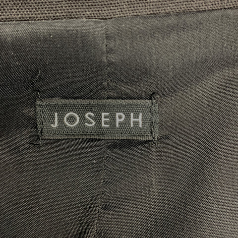 JOSEPH Size M Black Linen Blend Single Button Blazer