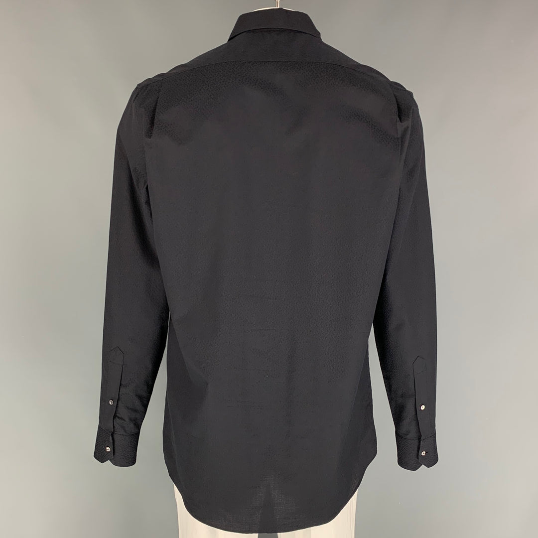 LOUIS VUITTON Size XL Black Jacquard Cotton Button Up Long Sleeve Shirt –  Sui Generis Designer Consignment