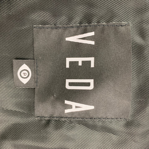 VEDA Size S Rose Gold Leather Metallic BikerJacket