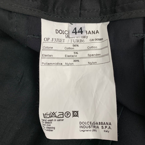 DOLCE & GABBANA Size 8 Black Cotton Blend Low Rise Dress Pants