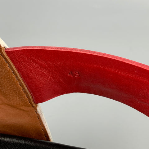 MARNI Taille 10 Sandales ceinturées en cuir rouge et blanc