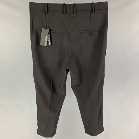 NEIL BARRETT Size 36 Black Polyester Blend Tuxedo Dress Pants
