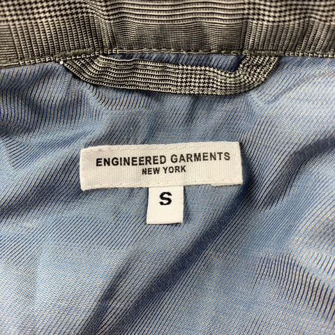 ENGINEERED GARMENTS Taille S Manteau à revers en coton Glenplaid gris
