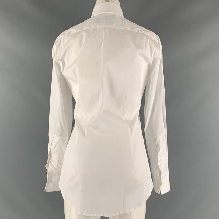 DSQUARED2 Size XXS White Cotton Solid Button Down Shirt