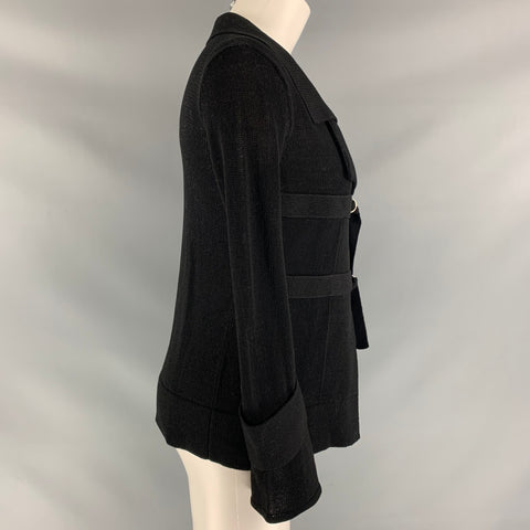 DROZDZIK Cárdigan liso de algodón negro talla XS