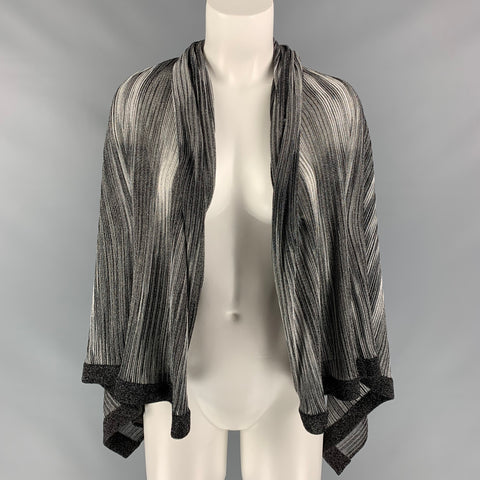 MISSONI Cárdigan de mezcla de viscosa de punto plateado y negro talla única