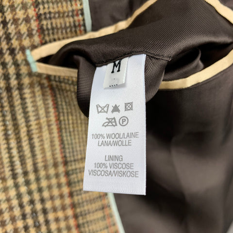 PAUL SMITH Size M Tan & Brown Plaid Wool Notch Lapel Sport Coat