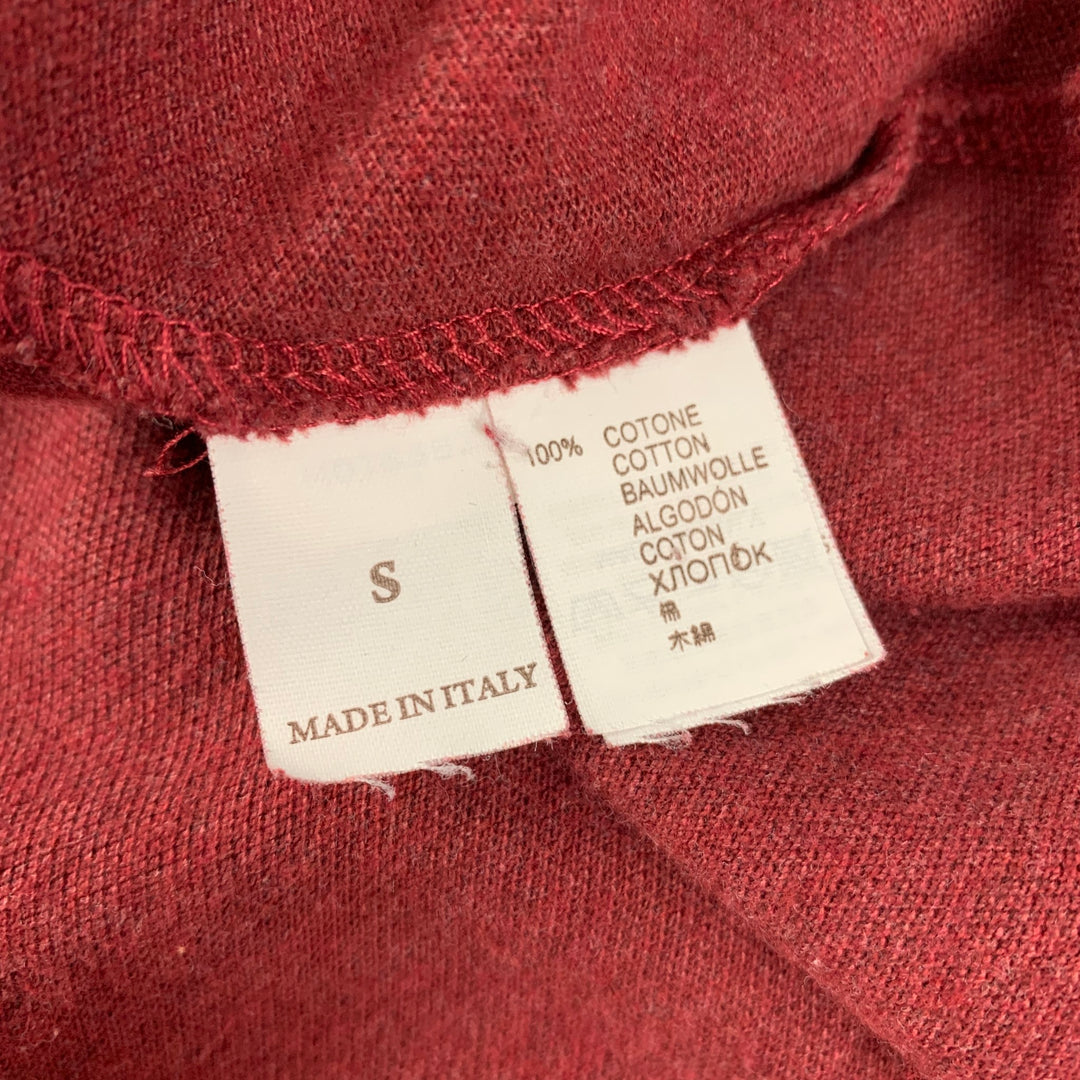 BRUNELLO CUCINELLI Size S Red Cotton Long Sleeve Polo