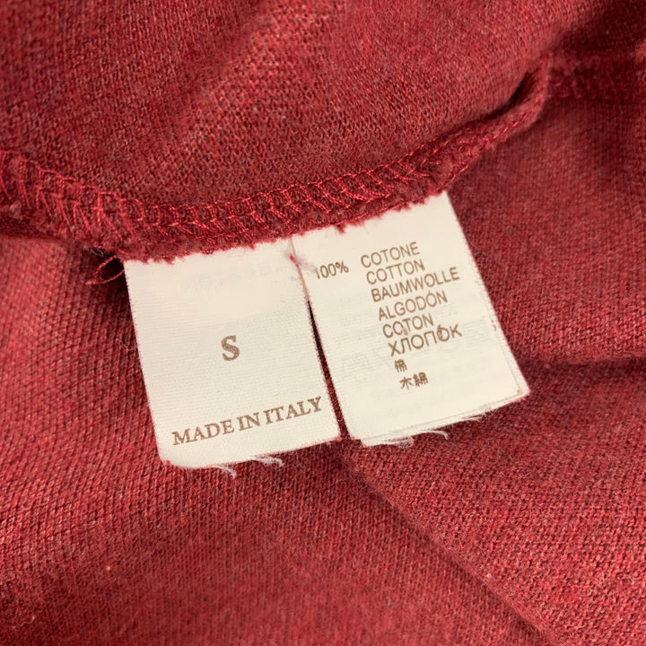 BRUNELLO CUCINELLI Size S Red Cotton Long Sleeve Polo