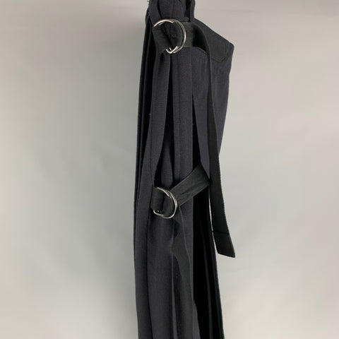 DRIES VAN NOTEN Size 34 Navy Twill Wool Cotton Casual Pants