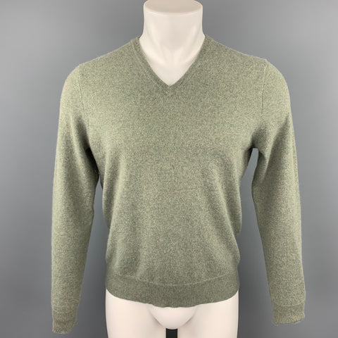 POLO by RALPH LAUREN Size S Olive Heather Cashmere V-Neck Sweater