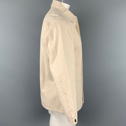 SEUVAS Size L Beige Cotton Worker Jacket