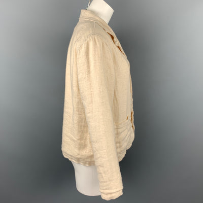 CP SHADES Size S Beige Wool / Linen Notch Lapel Jacket