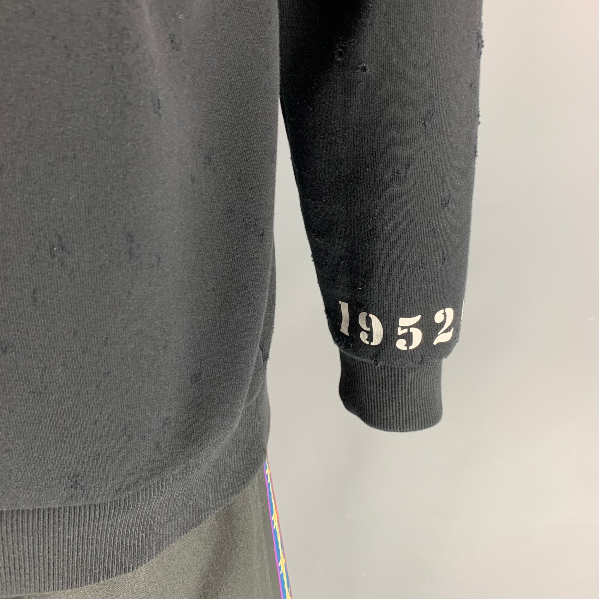 GIVENCHY by Ricardo Tisci Size S/M Black Jesus Patchwork Cotton