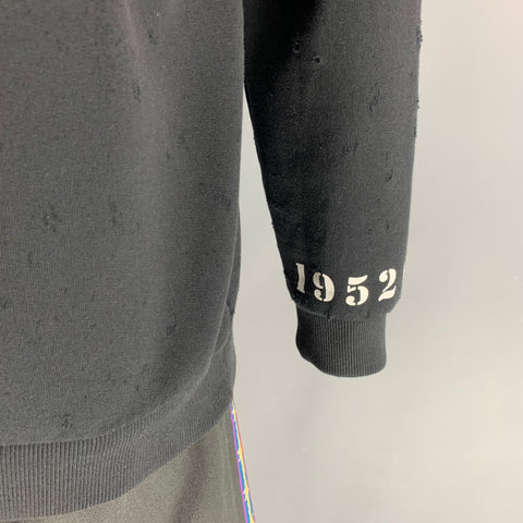 GIVENCHY by Ricardo Tisci Size S/M Black Jesus Patchwork Cotton Oversized Sweatshirt Short Set