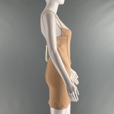 DION LEE Minivestido ajustado Eastane de poliamida color nude talla 2