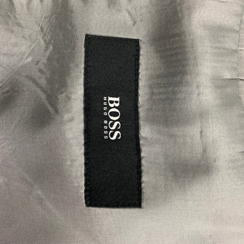 BOSS by HUGO BOSS Size 40 Grey Virgin Wool Notch Lapel Suit