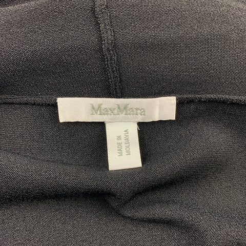 MAX MARA Size M Black Jersey Open Front Cardigan