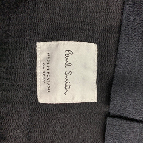 PAUL SMITH Size 30 Teal Wool Cuffed Dress Pants