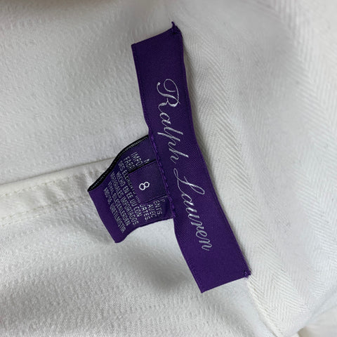 Collection RALPH LAUREN Taille 8 Combinaison militaire à manches longues en coton crème
