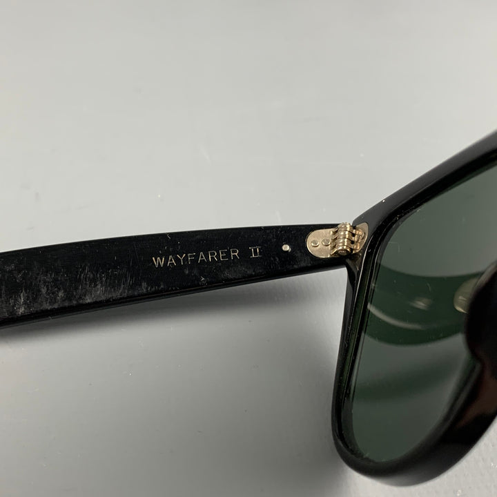 RAY-BAN Black Acetate Wayfarer Sunglasses