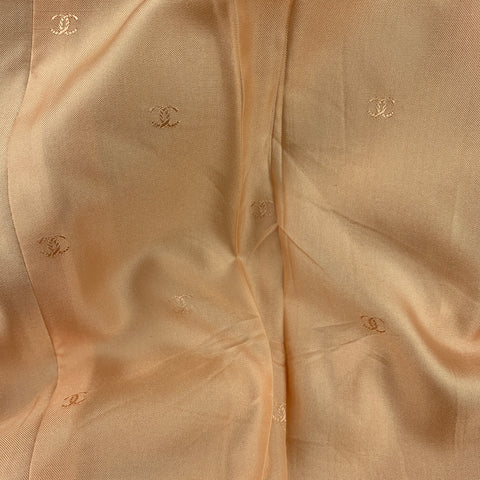 CHANEL 01C Size 6 Peach Sorbet Tweed Cotton Blend Jacket Skirt Set