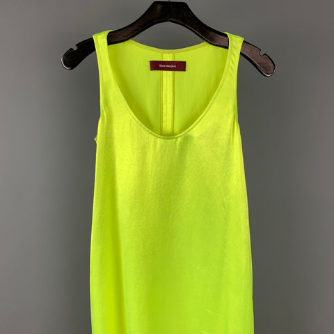 SIES MARJAN Robe débardeur en viscose jaune fluo taille M