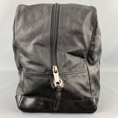DRIES VAN NOTEN Sac de sport rectangulaire en toile enduite noire