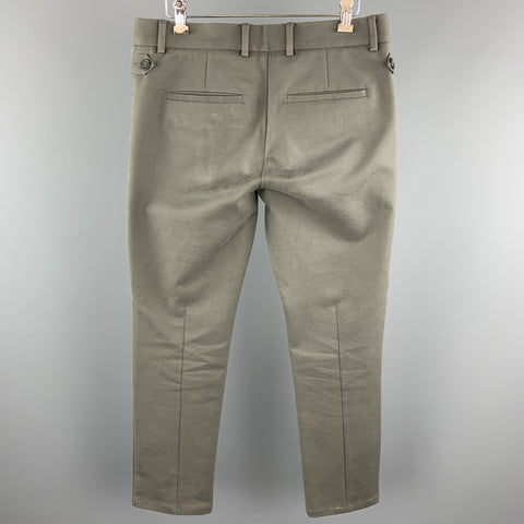 EMPORIO ARMANI Size 30 Slate Solid Cotton Zip Fly Casual Pants