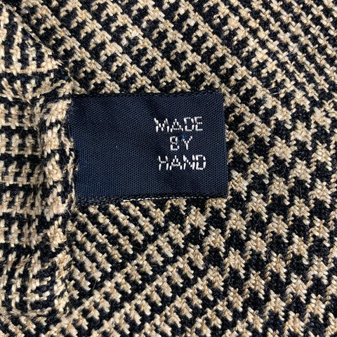 RALPH LAUREN Navy Beige Glenplaid Wool Tie