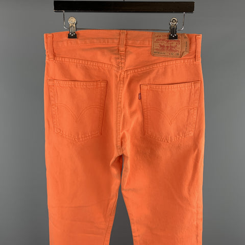 LEVI'S Pantalon décontracté coupe jean en coton uni orange taille 32