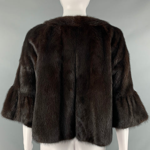 BYTE by TESO Size 6 Brown 3/4 Sleeves Jacket