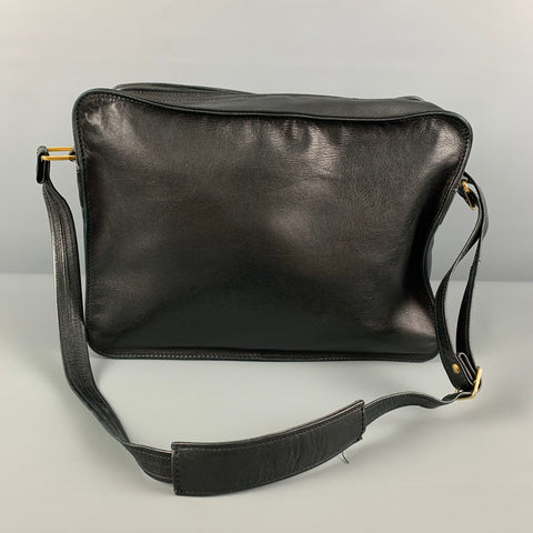 Bolso mensajero de cuero negro LONGCHAMP
