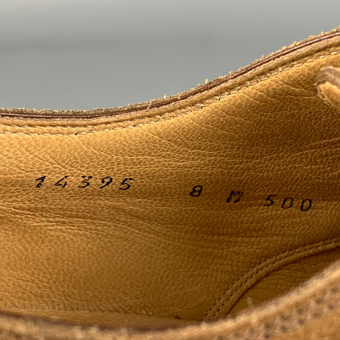 GRAVATI for ARTHUR BEREN Size 8 Tan Textured Leather Lace Up Shoes