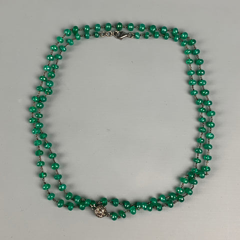 JILL ALBERTS Semi-Precious Emerald Beaded Necklace
