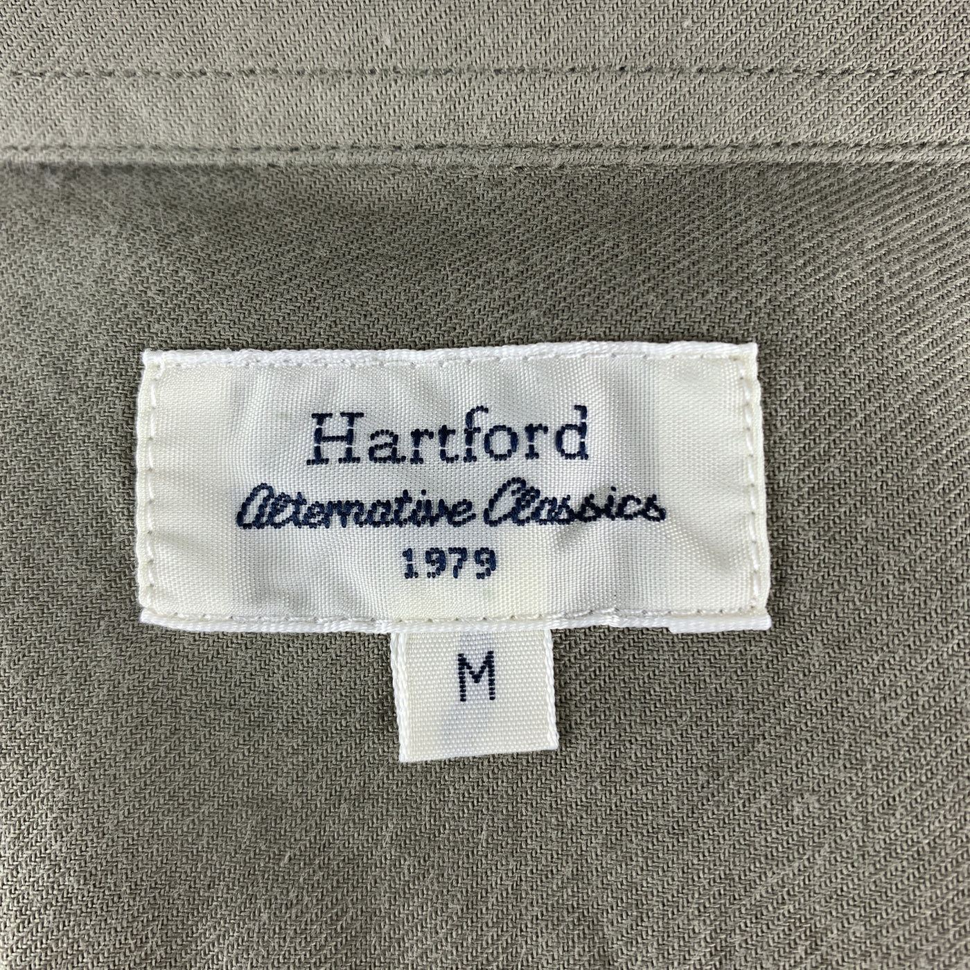 HARTFORD Size M Taupe Solid Cotton Button Up Long Sleeve Shirt
