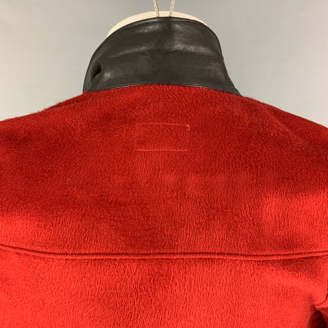 BILLY REID Size S Brick Textured Cotton Zip Up Jacket